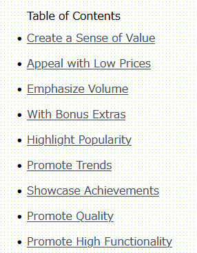 Catchphrase Generator Table of Contents